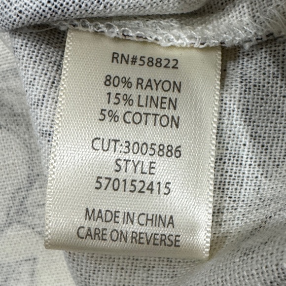 NWT Max Studio London Linen Blend Floral Midi Skirt | Size L - Picture 10 of 12